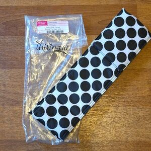 Thirty-One Black and White Polka Dot Travel Bag